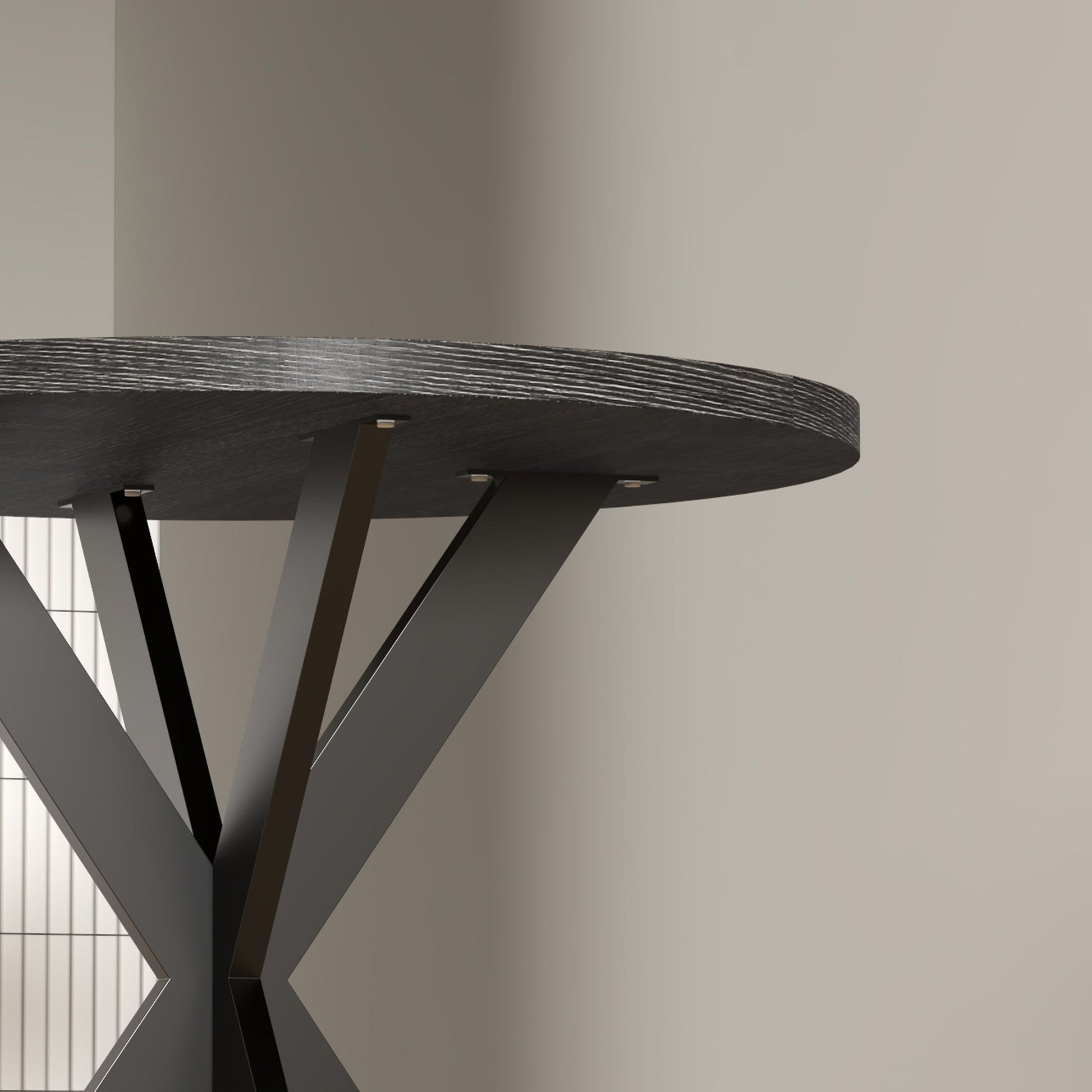 29" Dining Table, Contemporary Round Kitchen Table with Steel Legs, Black Bar Tables & Dining Tables   at Gallery Canada