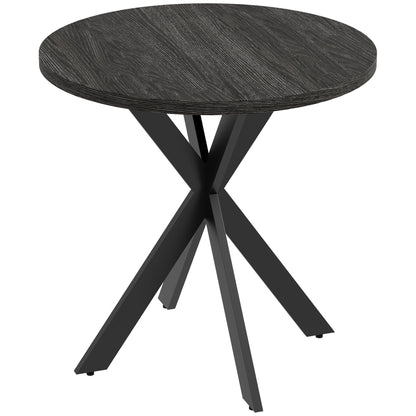 29" Dining Table, Contemporary Round Kitchen Table with Steel Legs, Black Bar Tables & Dining Tables Multi Colour  at Gallery Canada