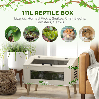 29 Gallon Reptile Terrarium, Top Opening Reptile Tank w/ Ventilations for Snakes Lizards Horned Frogs Chameleons Houses & Habitats   at Gallery Canada