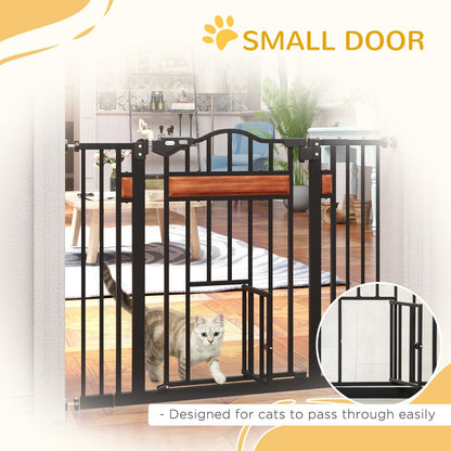 29.1''-41.3'' Extra Wide Dog Gate with Cat Door, Stair Pressure Fit, Auto Close, Double Locking, for Doorways, Hallways Houses, Kennels & Pens   at Gallery Canada