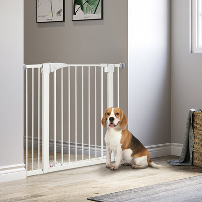 Luminous Handle Dog Gate for Doorways/Stairs, Auto-Close, 29.5"-32", White Houses, Kennels & Pens   at Gallery Canada