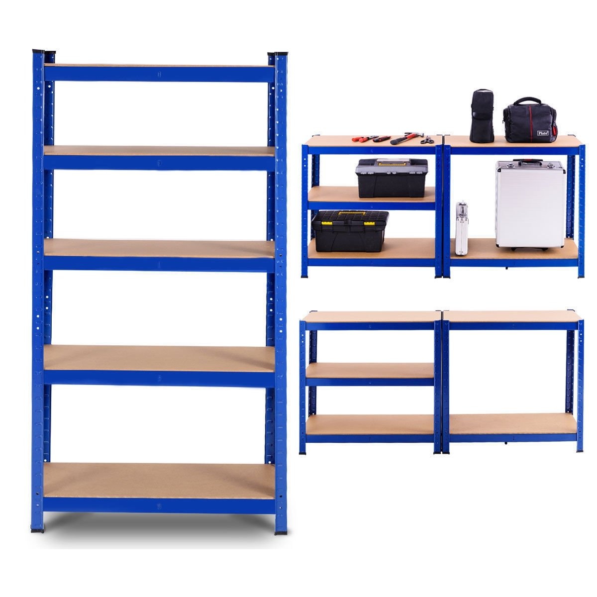 29.5" x  59" Adjustable 5-layer 2000 lbs Capacity Tool Shelf, Blue Garages   at Gallery Canada