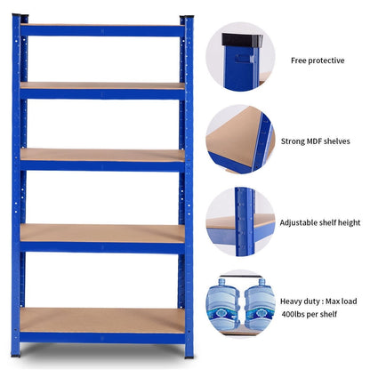 29.5" x  59" Adjustable 5-layer 2000 lbs Capacity Tool Shelf, Blue Garages   at Gallery Canada