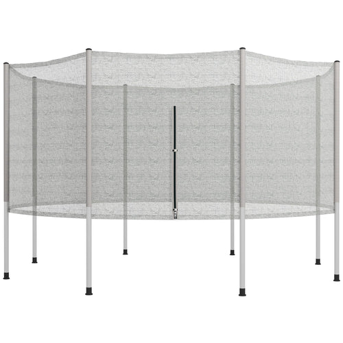 2FT Replacement Trampoline Net Enclosure Safety w/ 8 Poles, Grey