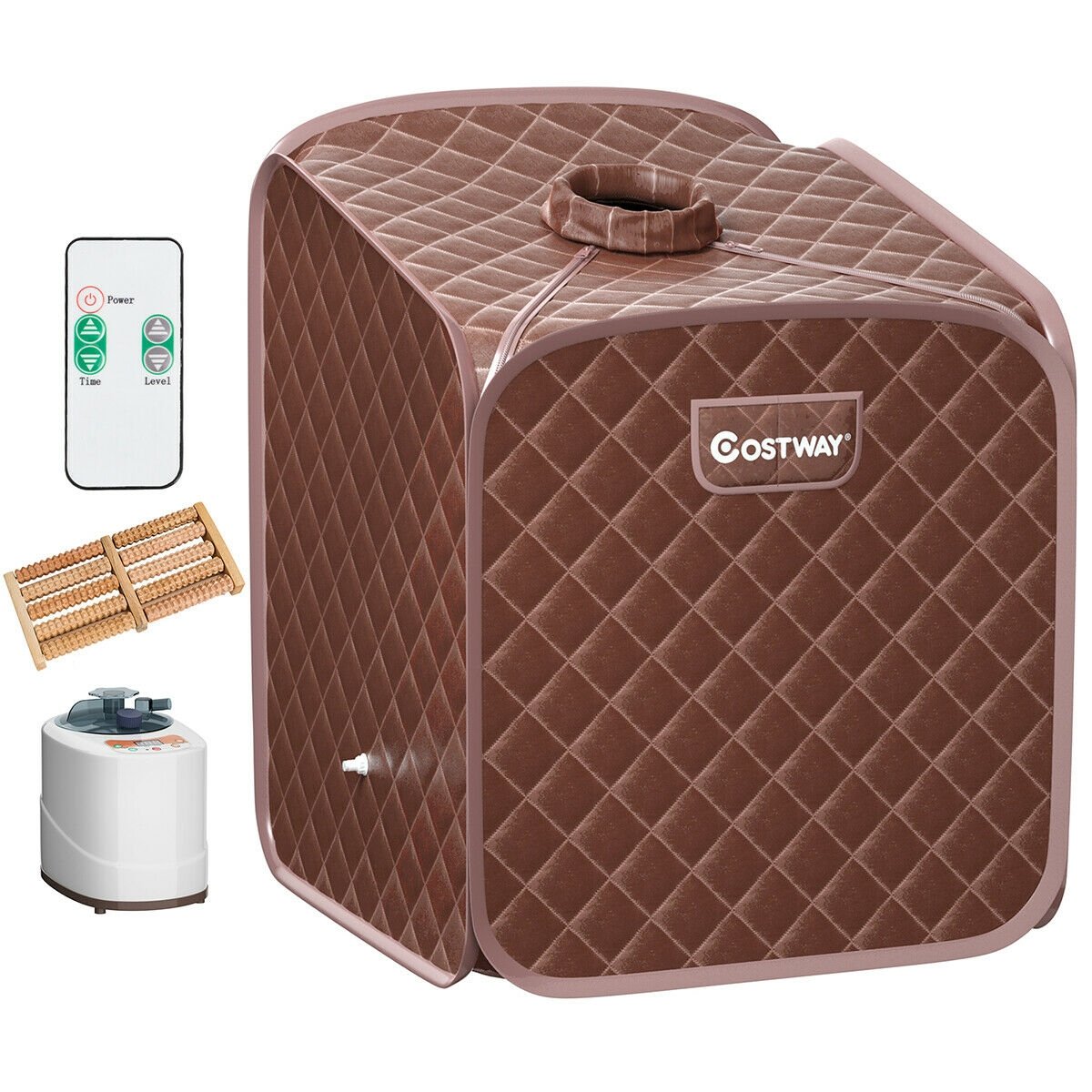 2L Portable Folding Steam Sauna Spa, Brown Spa & Salon   at Gallery Canada