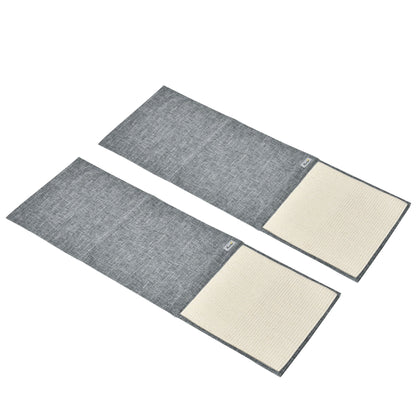 2PCs Cat Scratching Pad Board Mat Blanket Kitten Scratcher 51.25" x 17.75" - Grey Cat Posts Grey  at Gallery Canada