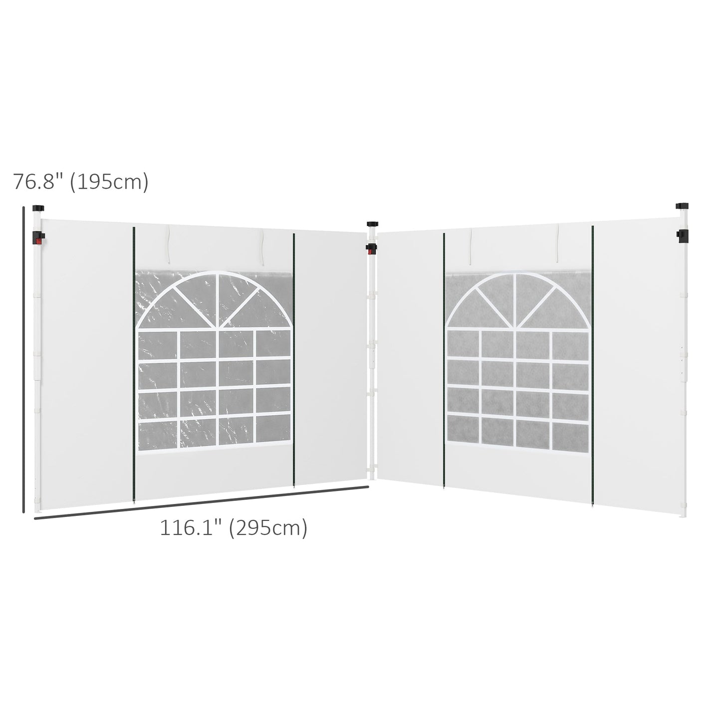 2PCS Instant Canopy Sidewalls, Canopy Walls Replacement, for 10' x 10' or 10' x 20' Pop Up Canopy Gazebo Canopy Replacement   at Gallery Canada