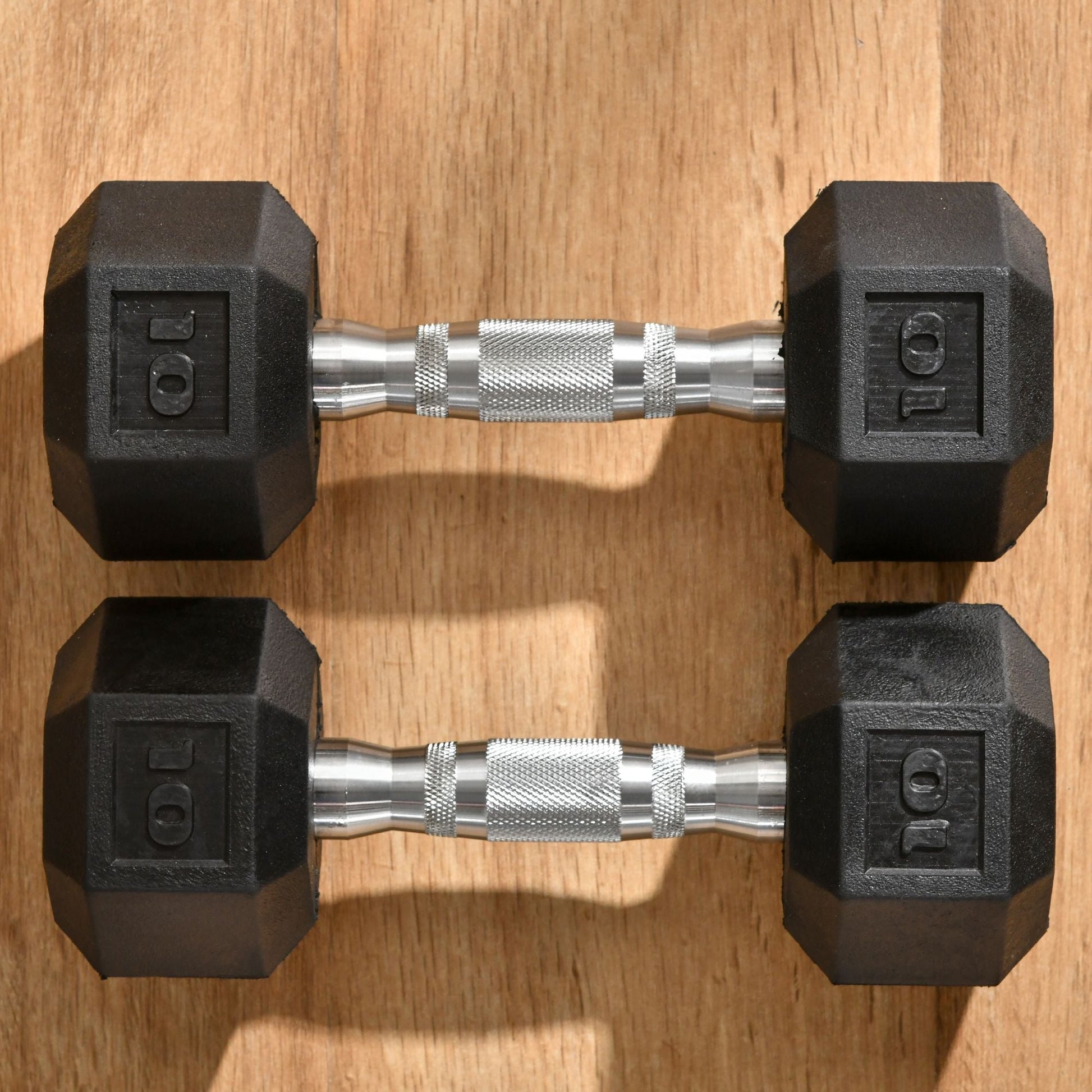 2x10lbs Dumbbells Weight Set, Total 20lbs (10lbs Each) Rubber Dumbbell Hand Weight for Body Fitness Training for Home Office Gym, Black Dumbbells & Barbells   at Gallery Canada