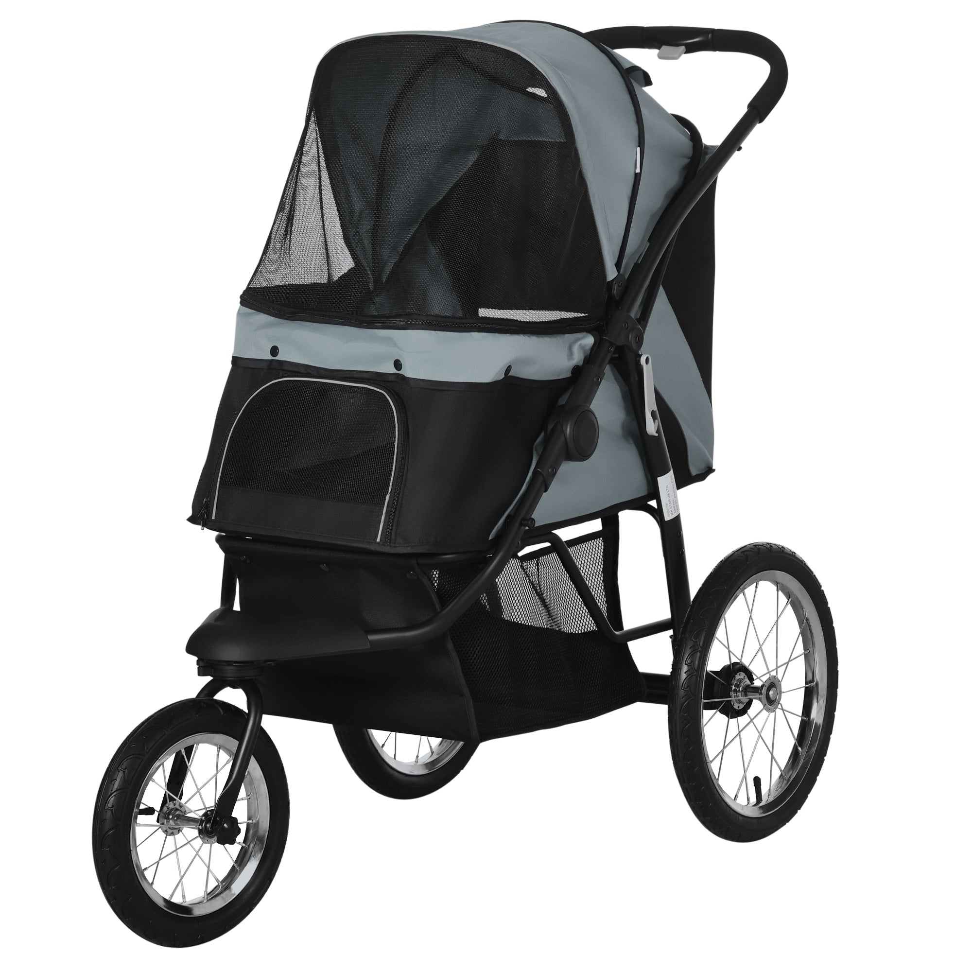 3 Big Wheels Pet Stroller for Small, Medium Dogs, Cat Stroller Travel Folding Carrier with Adjustable Canopy, Black Dog Bike Trailers & Strollers Black  at Gallery Canada