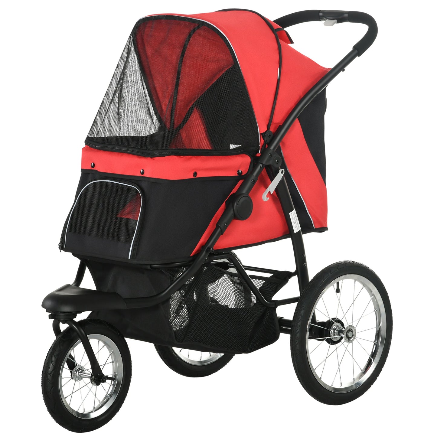 3 Big Wheels Pet Stroller for Small, Medium Dogs, Cat Stroller Travel Folding Carrier with Adjustable Canopy, Red Dog Bike Trailers & Strollers Multi Colour  at Gallery Canada