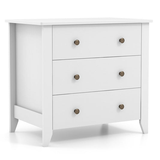 3 Drawer Dresser Chest of Drawers Bedside Table, White Cabinets & Chests   at Gallery Canada