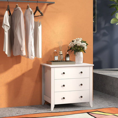 3 Drawer Dresser Chest of Drawers Bedside Table, White Cabinets & Chests   at Gallery Canada