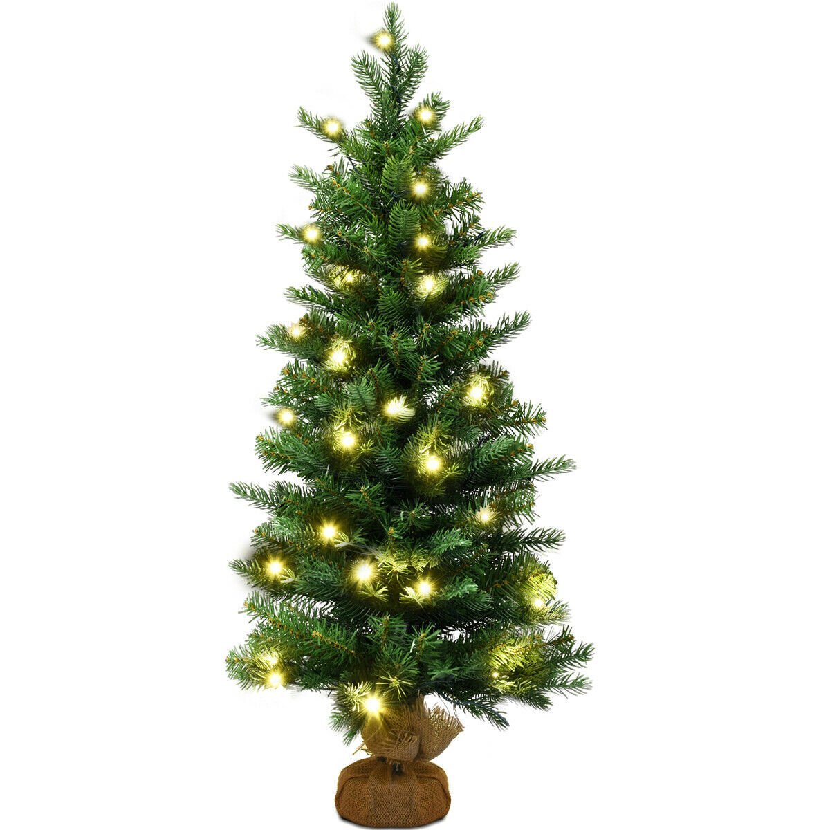 3 Feet Tabletop Battery Operated Christmas Tree with LED lights, Green Christmas Tree   at Gallery Canada