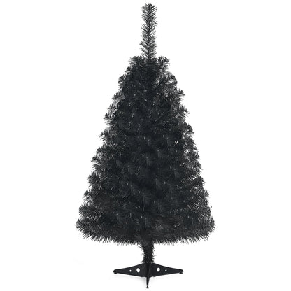 3 Feet Unlit Artificial Christmas Halloween Mini Tree with Plastic Stand, Black Christmas Tree   at Gallery Canada