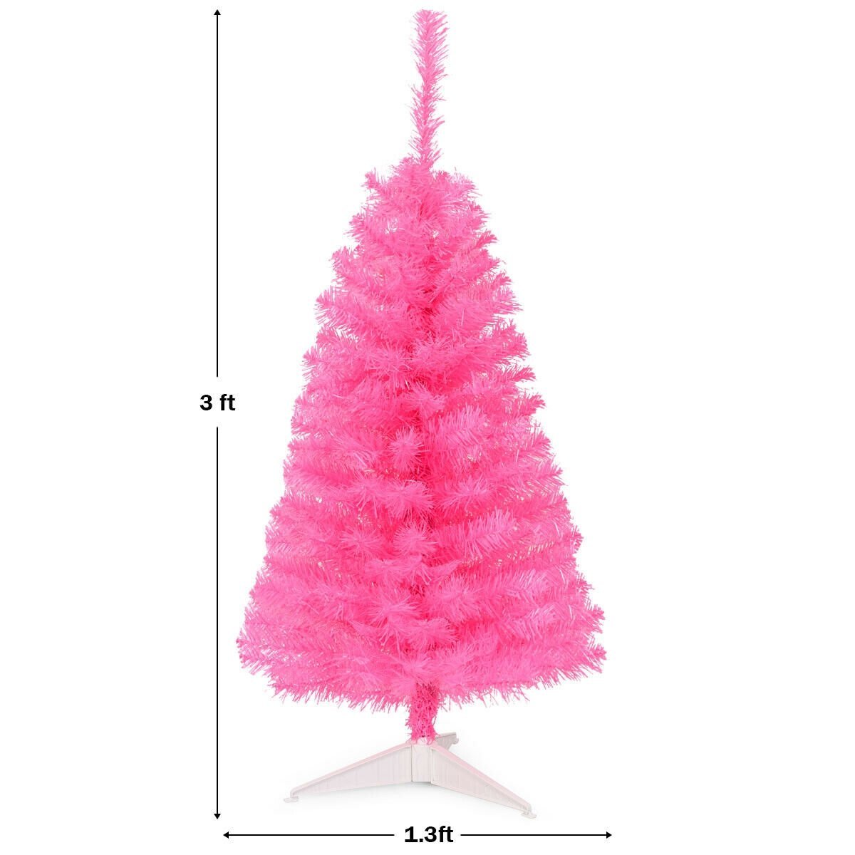 3 ft Premium Artificial Christmas Mini Tree with Stand, Pink Christmas Tree   at Gallery Canada