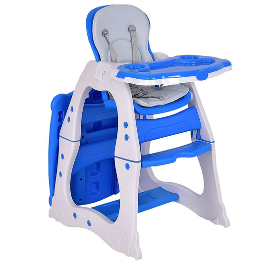 3 in 1 Convertible Play Table Seat Baby High Chair, Blue High Chairs   at Gallery Canada