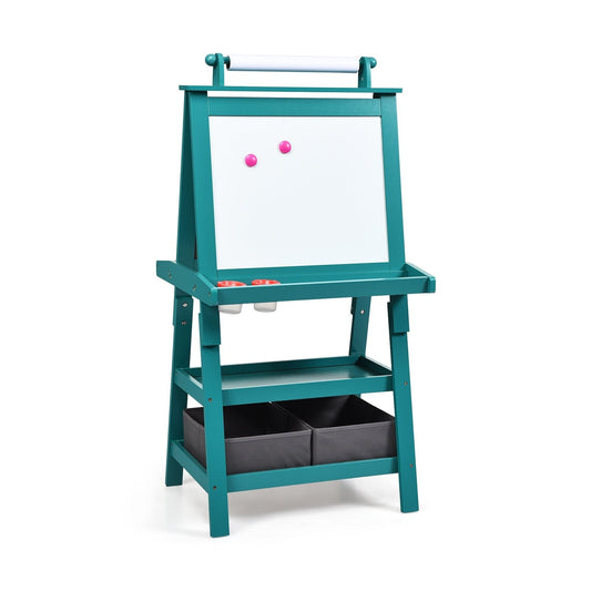 3 in 1 Double-Sided Storage Art Easel, Green Art Easels   at Gallery Canada