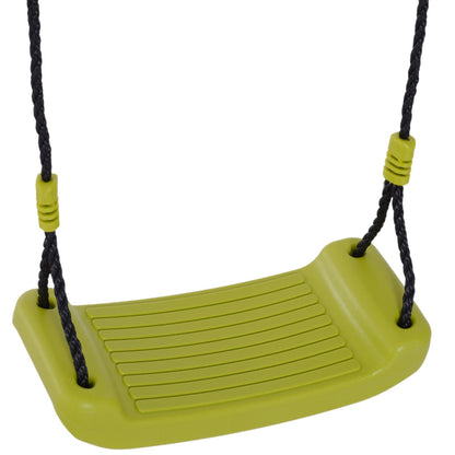 Double Face-to-Face Swing & Glider Set with Climbing Ladder, Grey/Lemon Green Gym Sets & Swings   at Gallery Canada