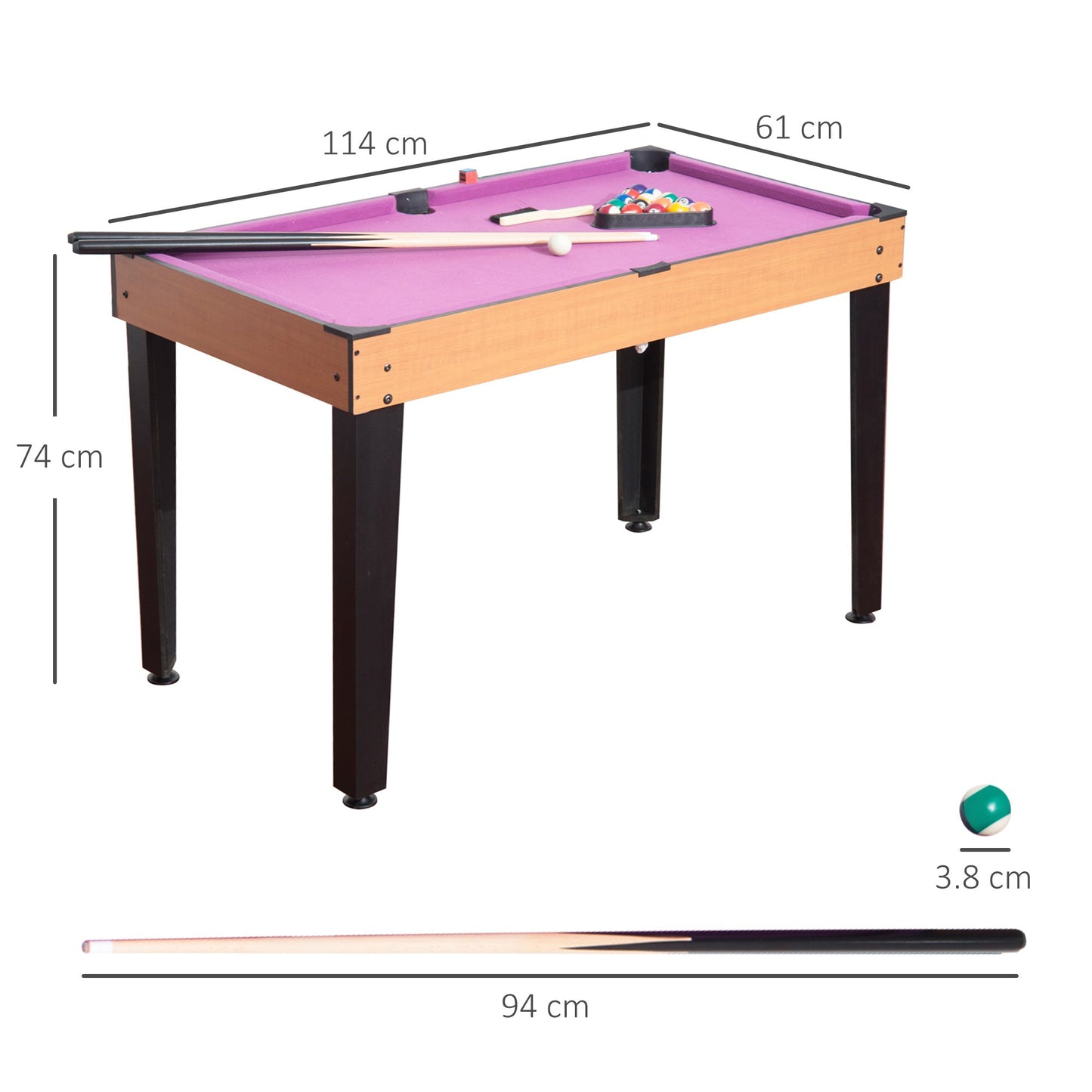 3 in 1 Multi-use Mini Games Table Tennis Billiard Pool Air Hockey Set with All Accessories Game Tables   at Gallery Canada