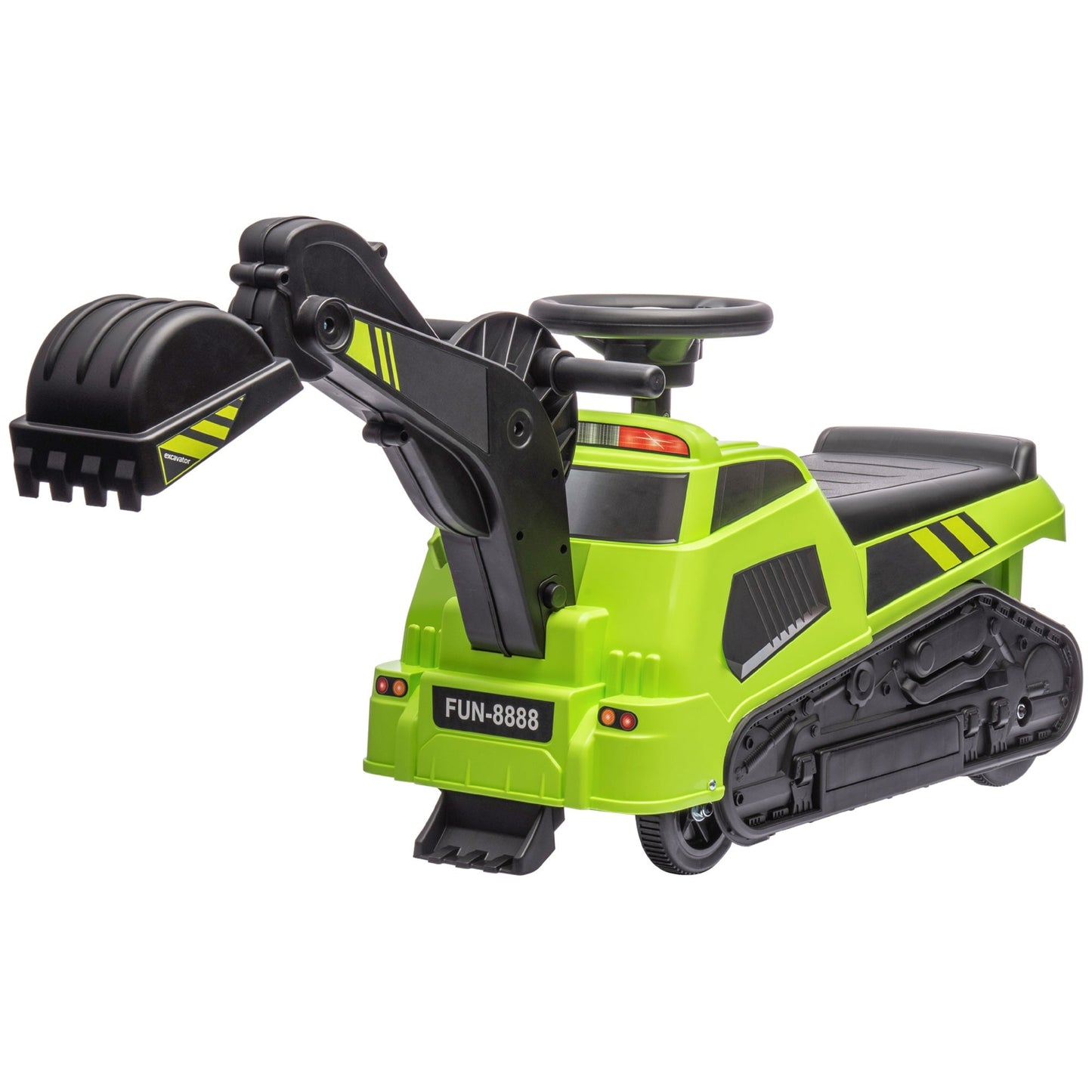 3 in 1 Ride on Excavator Bulldozer Road Roller, No Power Pretend Play Construction with Music, for 18-48 Months, Green Toy Excavators Multi Colour  at Gallery Canada