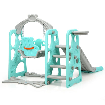 3 in 1 Toddler Climber and Swing Set Slide Playset, Green Climbers & Slides   at Gallery Canada