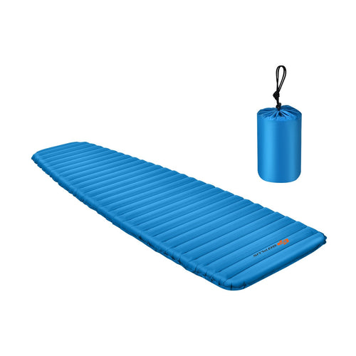 3 Inch Thick Inflatable Waterproof Camping Sleeping Pad, Blue