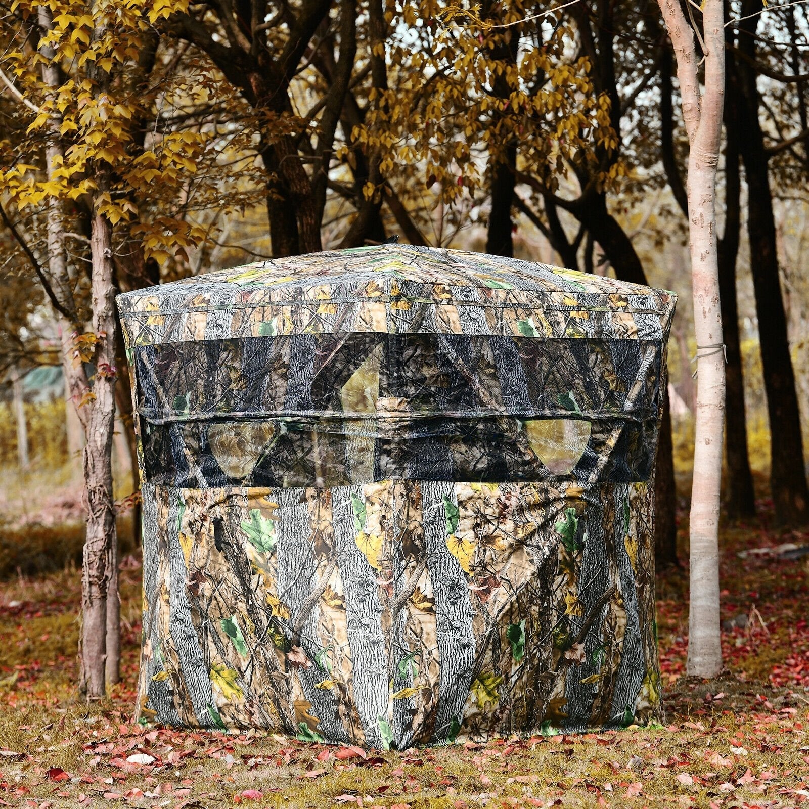 3 Person Portable Surround View Tent with Slide Mesh Window, Camouflage Tents   at Gallery Canada