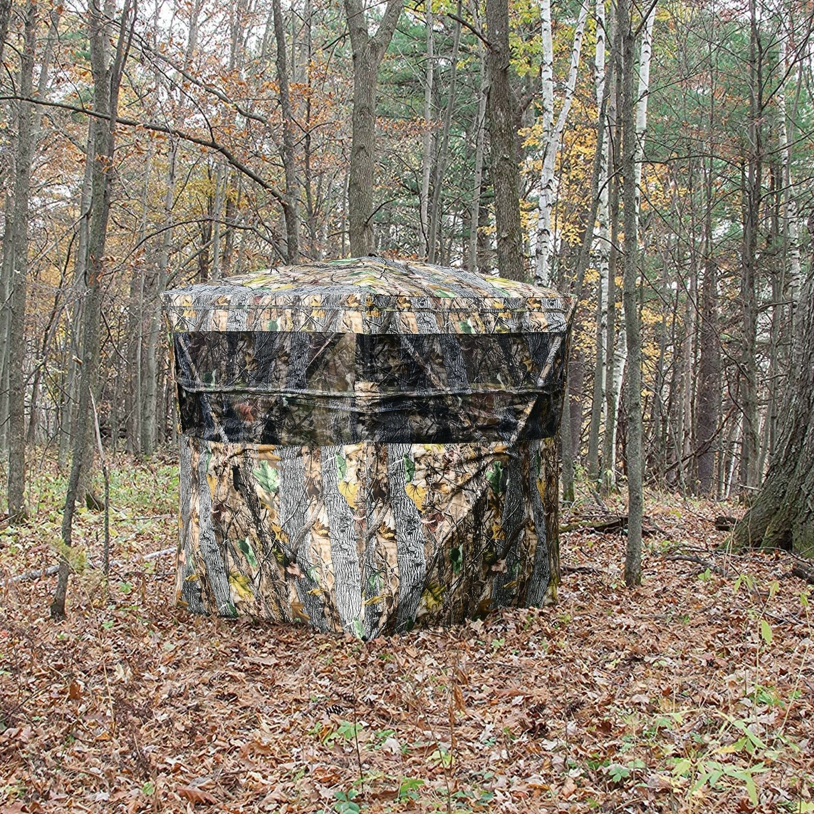 3 Person Portable Surround View Tent with Slide Mesh Window, Camouflage Tents   at Gallery Canada