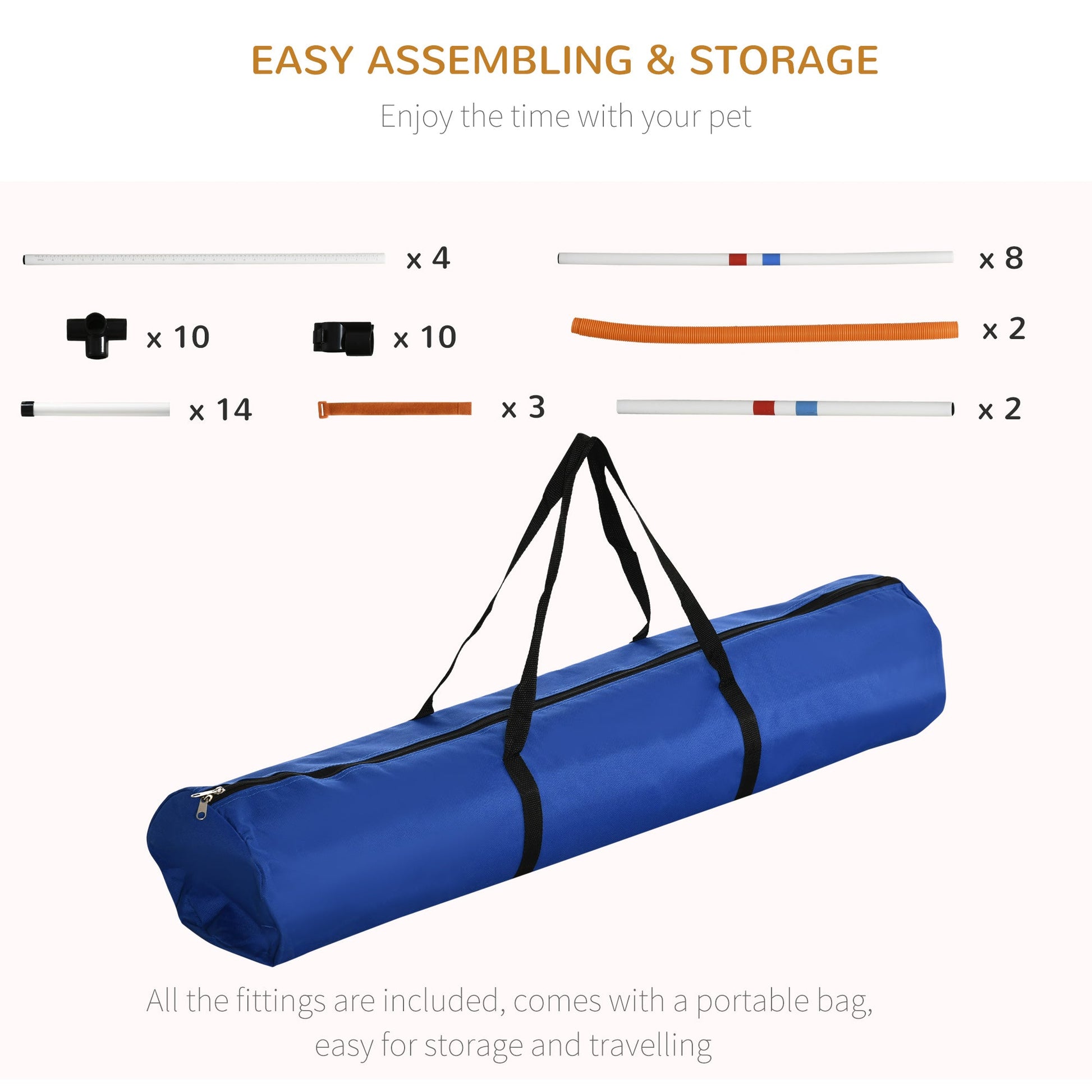 Dog Agility Training Set: High Jump, Ring, Weave Poles, Storage Bag, Multi Colour Dog Agility Training Equipment   at Gallery Canada