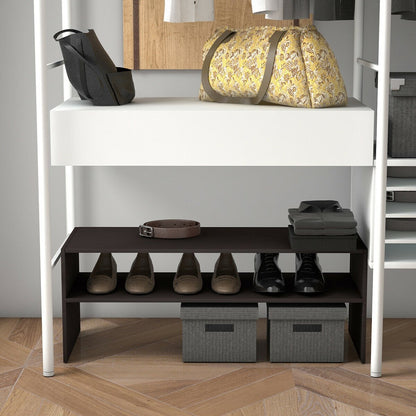 3 Pieces 31-Inch Stackable Multi-Shape Shoe Rack, Brown Shoe Racks & Storage Benches   at Gallery Canada