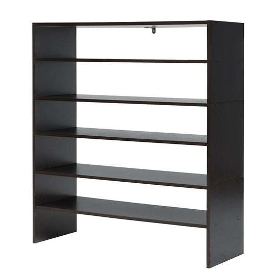 3 Pieces 31-Inch Stackable Multi-Shape Shoe Rack, Brown Shoe Racks & Storage Benches   at Gallery Canada