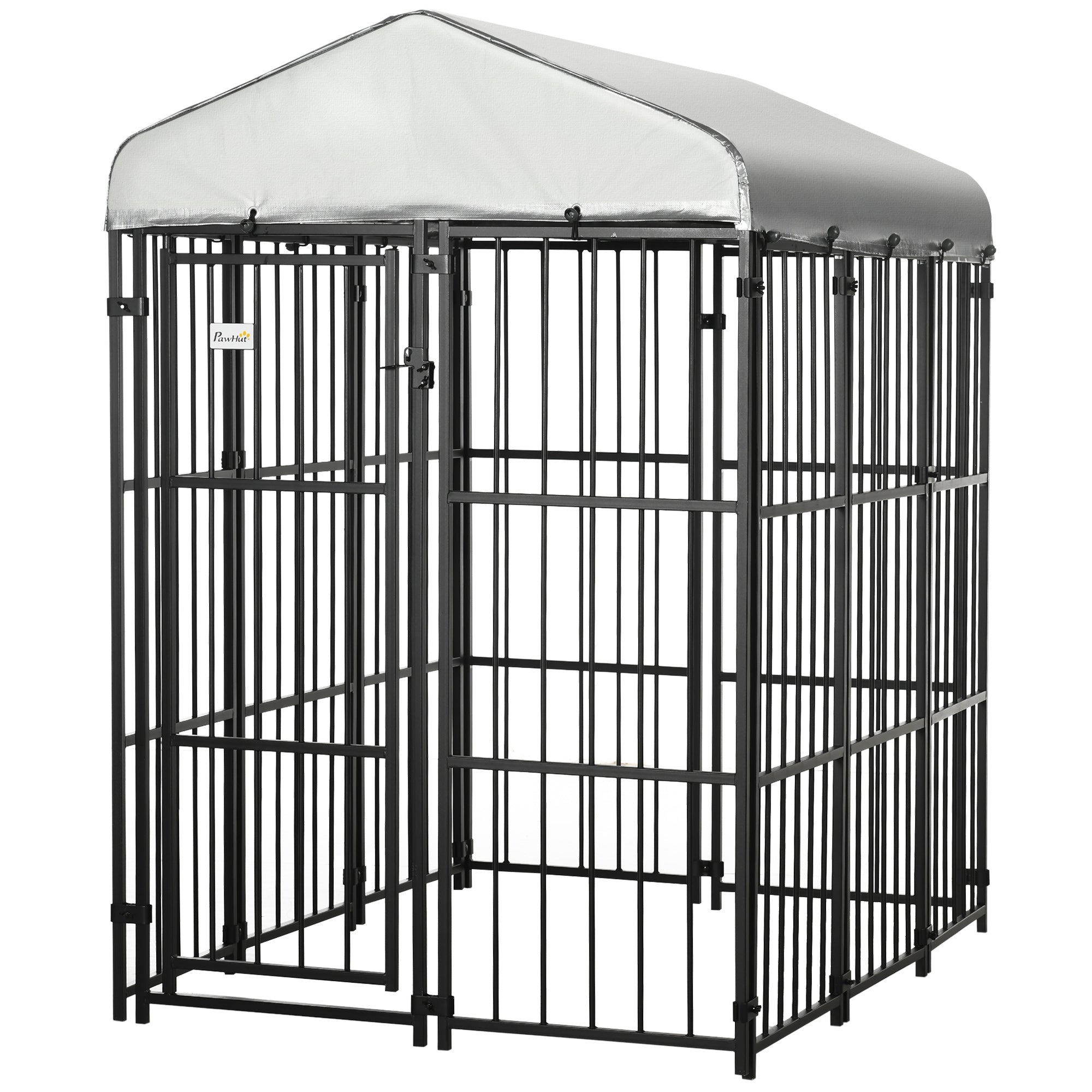 Galvanised Steel Outdoor House Heavy Duty Dog Kennel, Black Houses, Kennels & Pens Multi Colour  at Gallery Canada