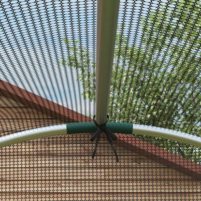 Galvanized Steel Crop Cage, Plant Protection Tent with Zippered Door, 4' x 4', Black Walk In Greenhouses   at Gallery Canada