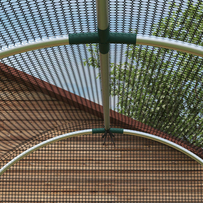 Galvanized Steel Crop Cage, Plant Protection Tent with Zippered Door, 4' x 8', Black Walk In Greenhouses   at Gallery Canada