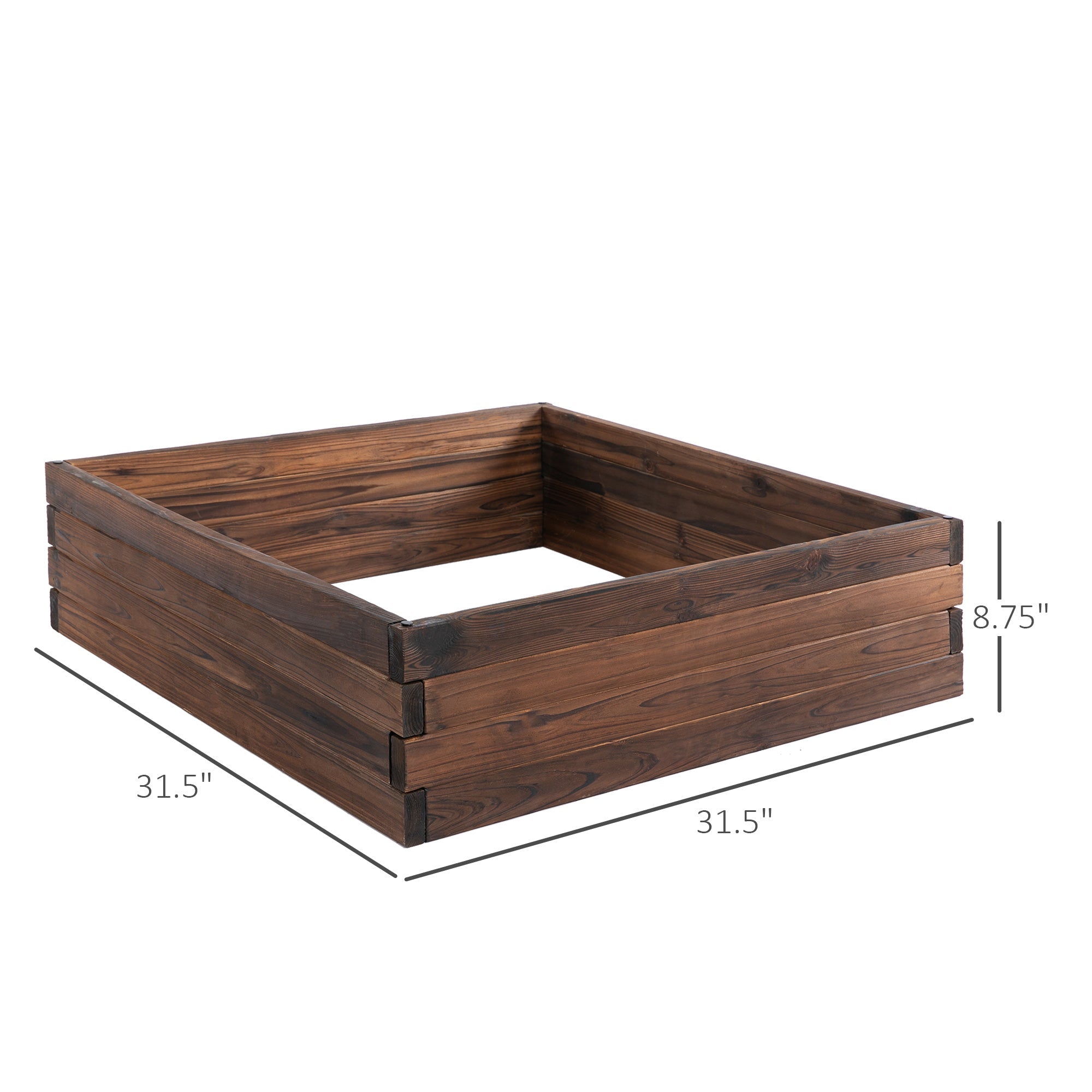 Garden Raised Bed Wooden Planter Box Outdoor Grow Containers For Outdoor Patio Plant Flower Vegetable Wooden Planter Boxes   at Gallery Canada