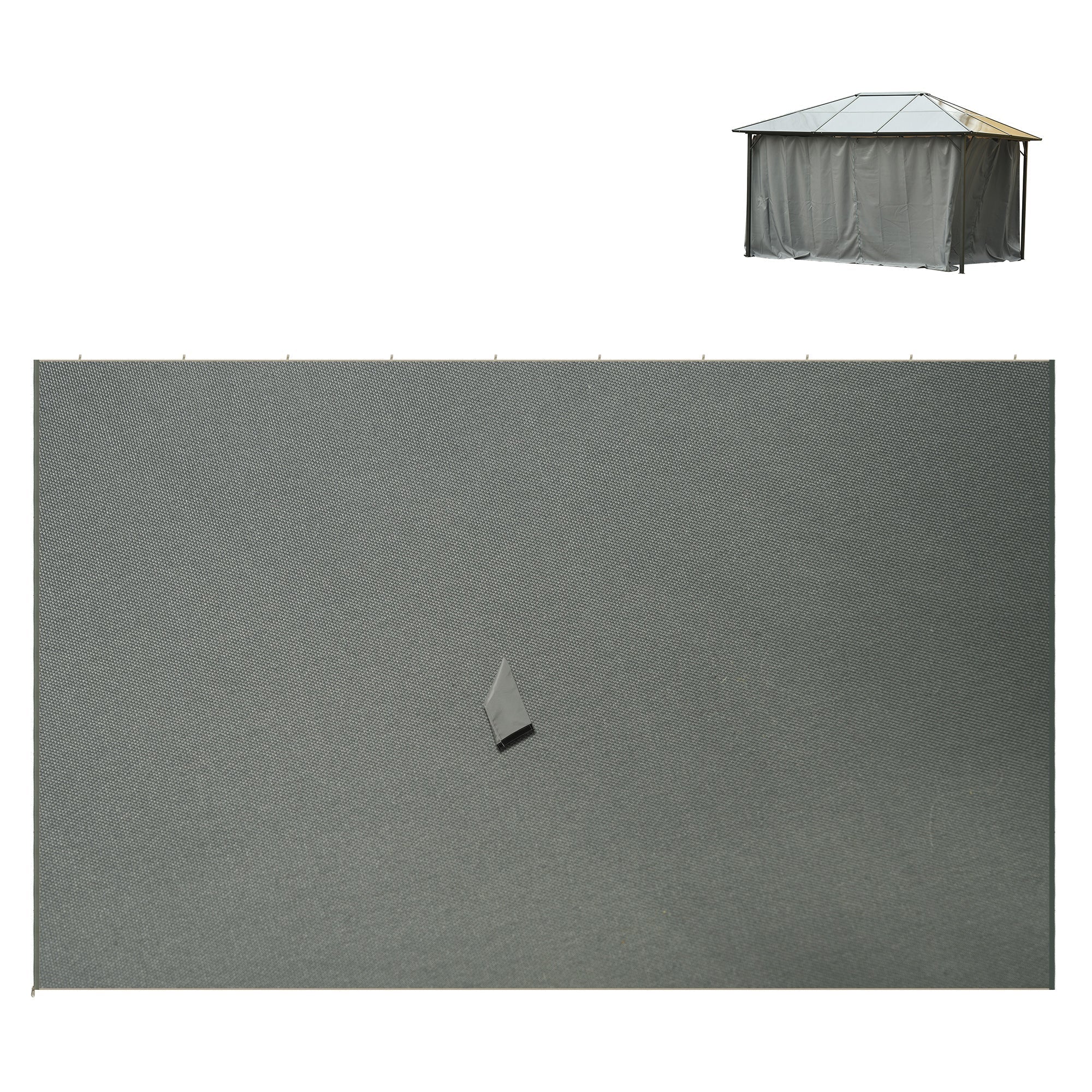 Gazebo Replacement Sidewalls 4-Panel Privacy Wall for 10' x 12' Canopy, Outdoor Shelter Curtains Accessories Dark Grey Gazebo Sidewalls   at Gallery Canada