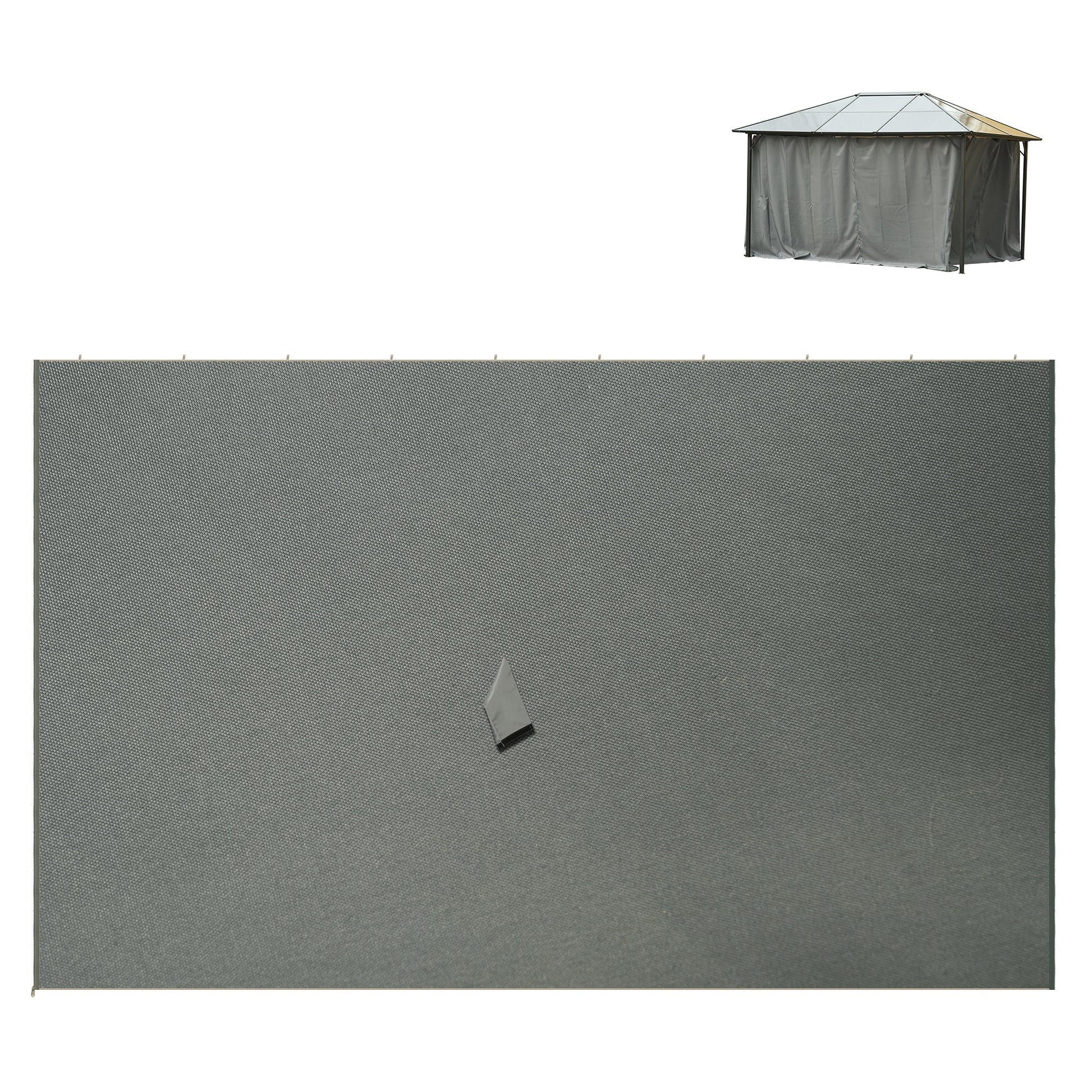 Gazebo Replacement Sidewalls 4-Panel Privacy Wall for 10' x 12' Canopy, Outdoor Shelter Curtains Accessories Dark Grey Gazebo Sidewalls   at Gallery Canada