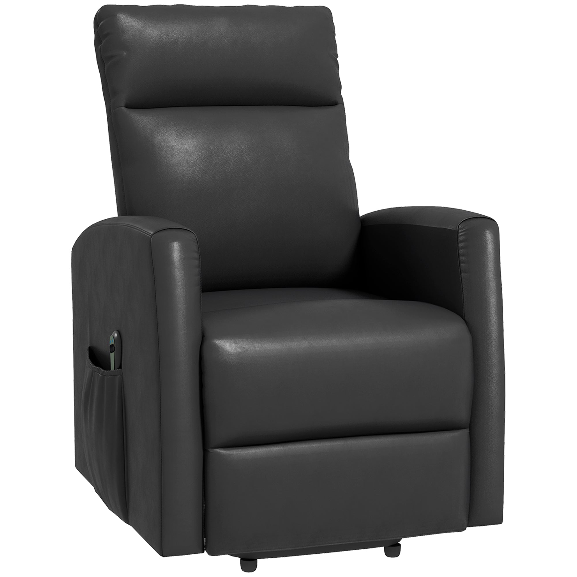 Power Lift Recliner Chair with Remote Control Side Pocket for Living Room Home Office Study Grey Electric Power Lift Chairs Grey  at Gallery Canada