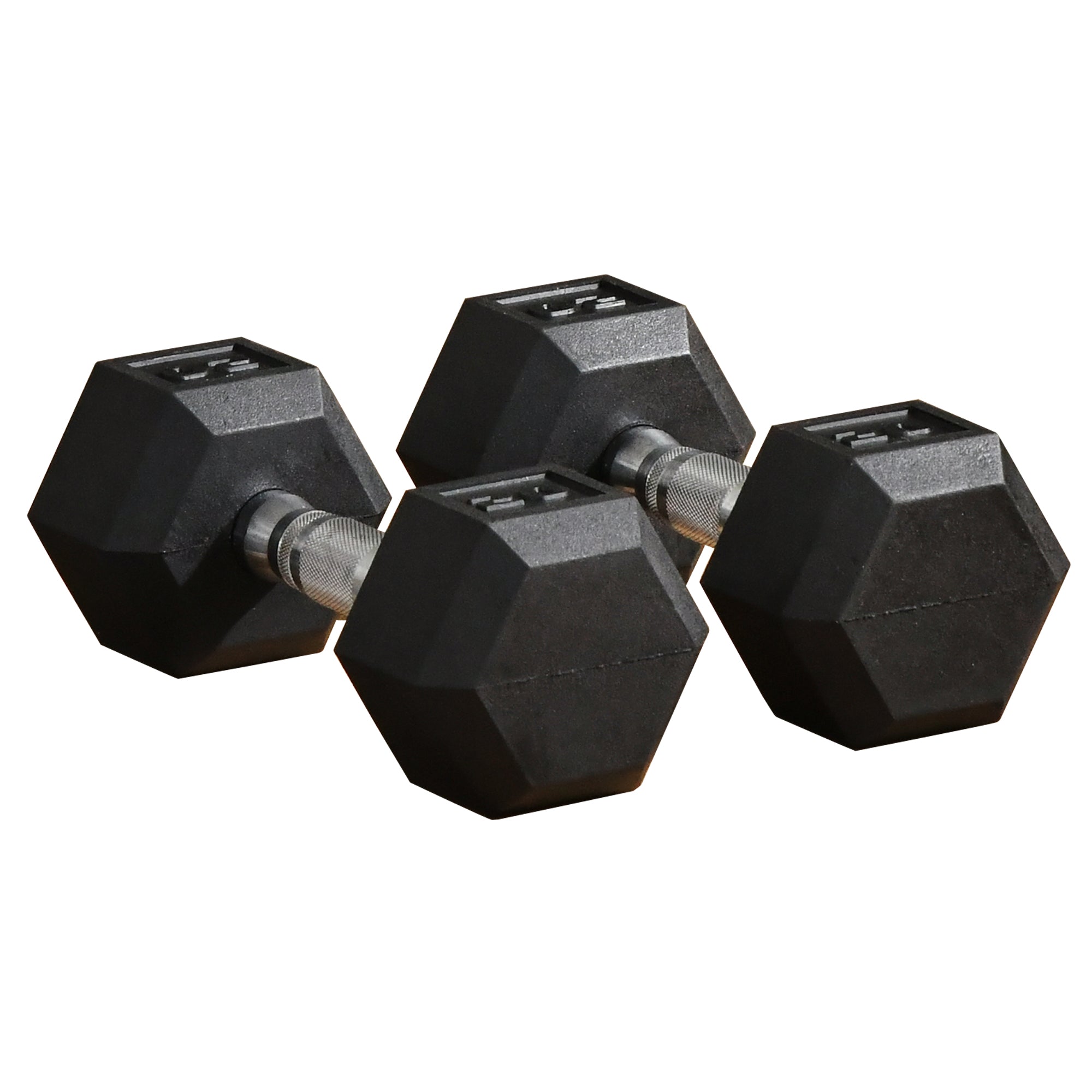 Rubber Dumbbells Weight Set, Total 40lbs(20lbs Each) Dumbbell Hand Weight for Body Fitness Training for Home Office Gym, Black Dumbbells & Barbells at Gallery Canada