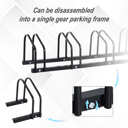 Bike Stand Parking Rack Floor or Wall Mount Bicycle Cycle Storage Locking Stand (4 Racks, Black) - Gallery Canada