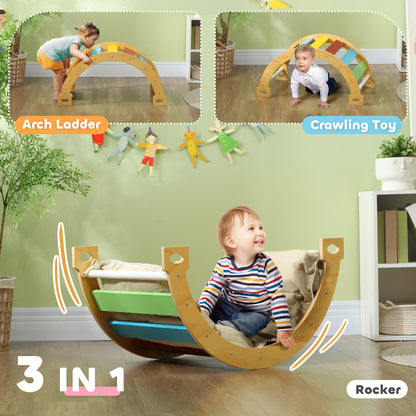 3 in 1 Wooden Climbing Toy for Toddlers with Cushion Pad Baby Gym & Playmats   at Gallery Canada