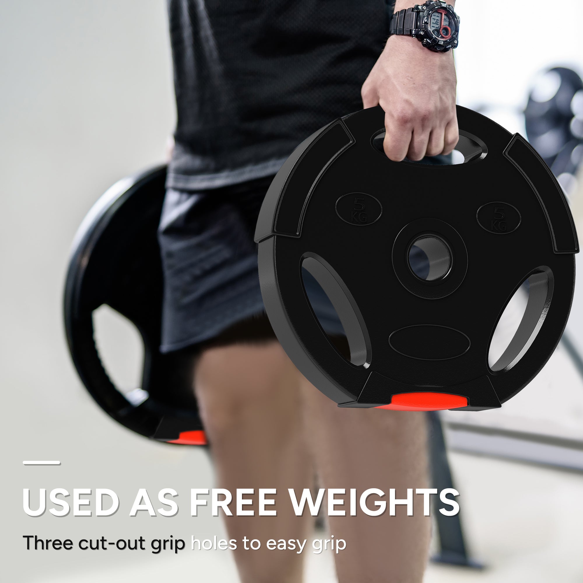 1-Inch Weight Plates, Barbell Weights Set for Weightlifting and Strength Training, 2 x 17lbs + 2 x 11lbs Dumbbells & Barbells at Gallery Canada