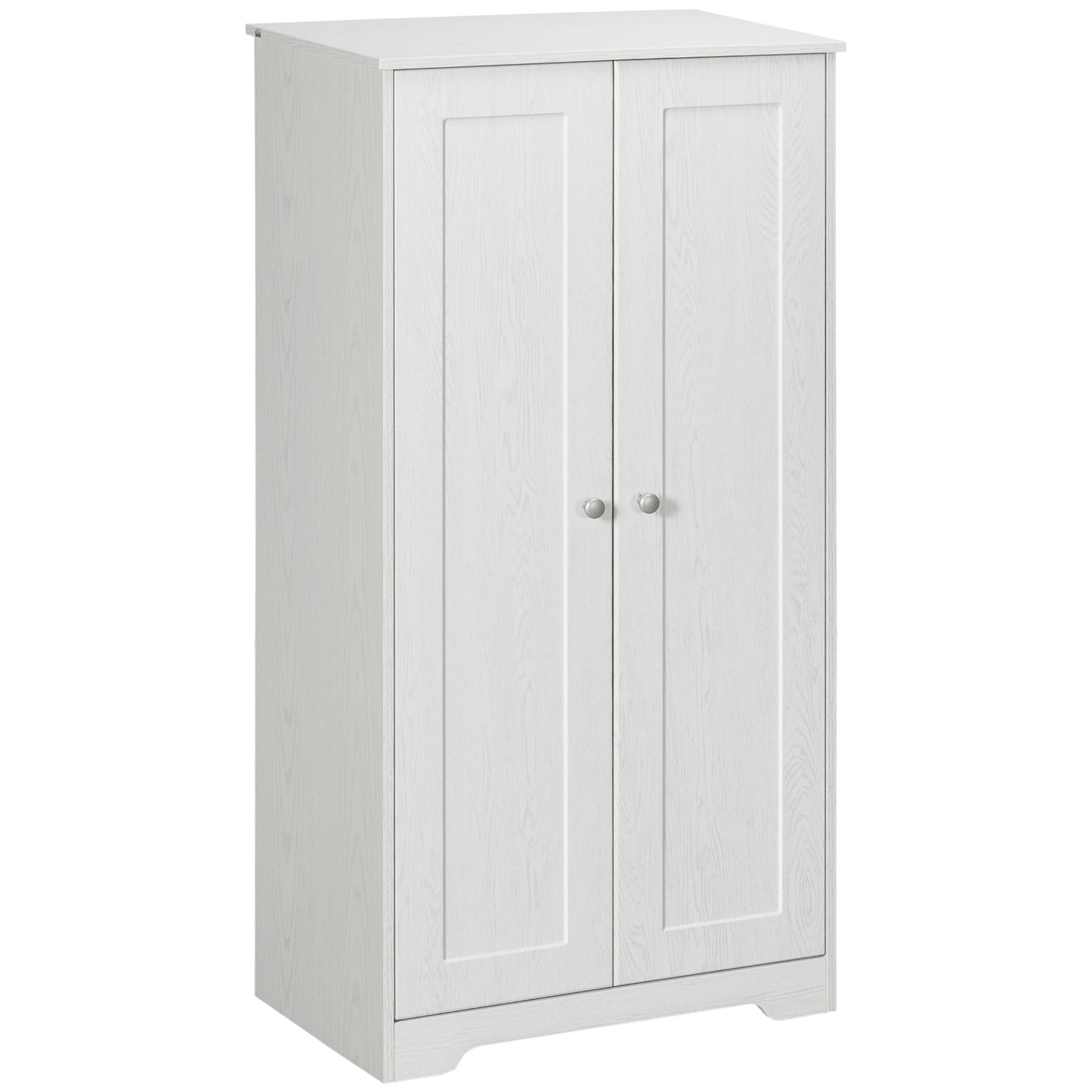 Storage Cabinet, Freestanding Kitchen Cabinet with 2 Doors, Adjustable Shelves for Living Room, White Storage Cabinets at Gallery Canada