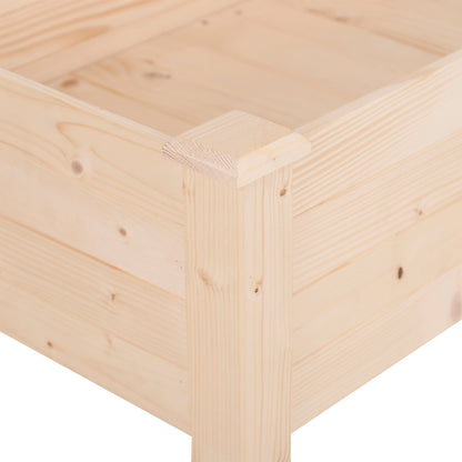 Wooden Elevated Planter Box with Legs, 48"x22"x30" Raised Garden Bed, Natural Elevated Garden Beds   at Gallery Canada