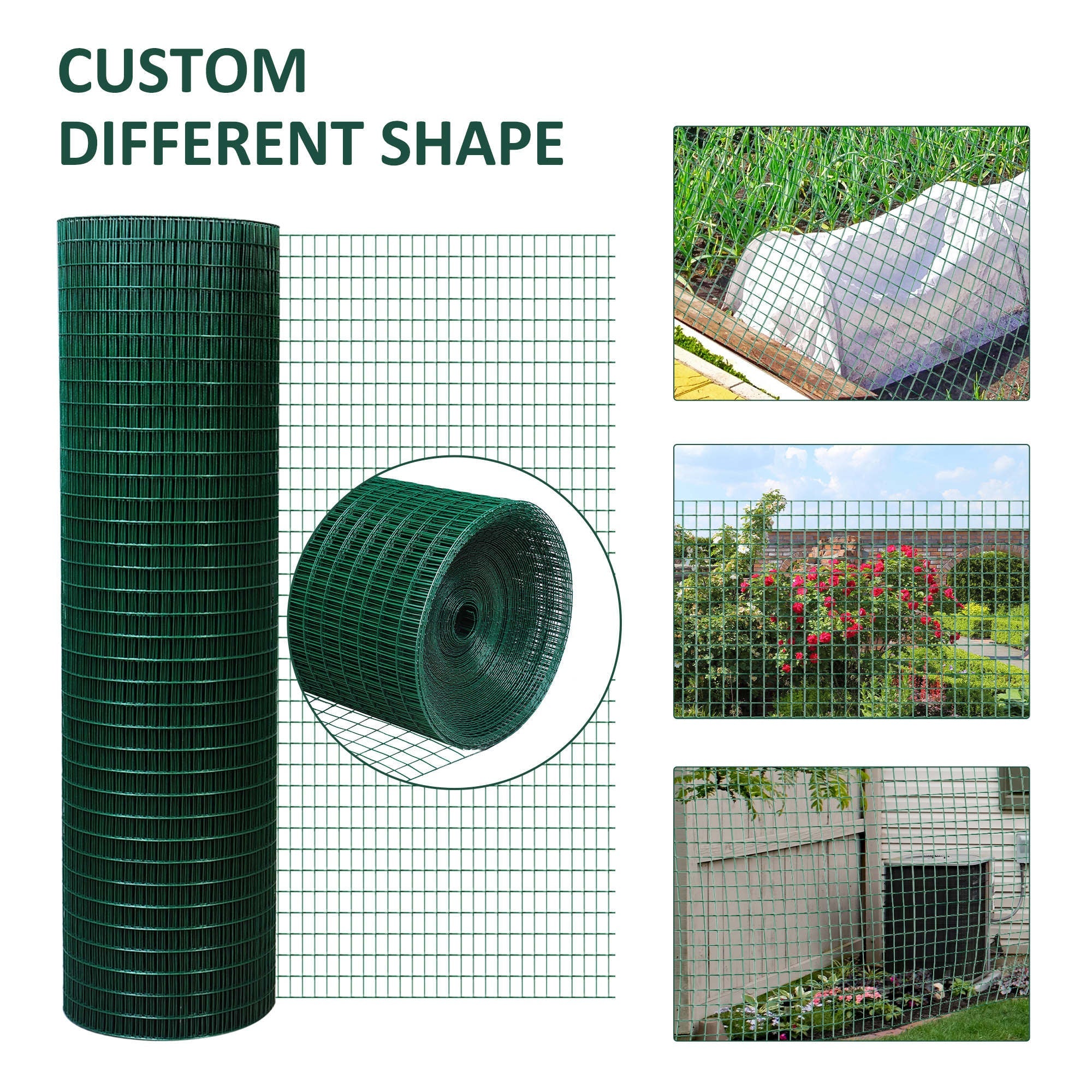 98' x 3' Rectangle Chicken Wire Fencing for Crafts, Garden, Poultry, Dark Green Chicken Coops   at Gallery Canada