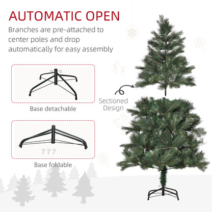 6 FT Christmas Tree Artificial Pine Tree Christmas Decoration 375 Branches Green Artificial Christmas Trees   at Gallery Canada