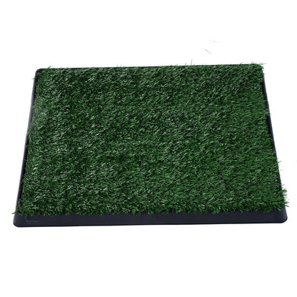 Grass Pee Pad for Dogs, Doggy Bathroom Toilet Potty Tray Indoor Outdoor for Puppy and Small Dog Training, 20inch x 25inch Elevated Dog Beds Green and Black  at Gallery Canada