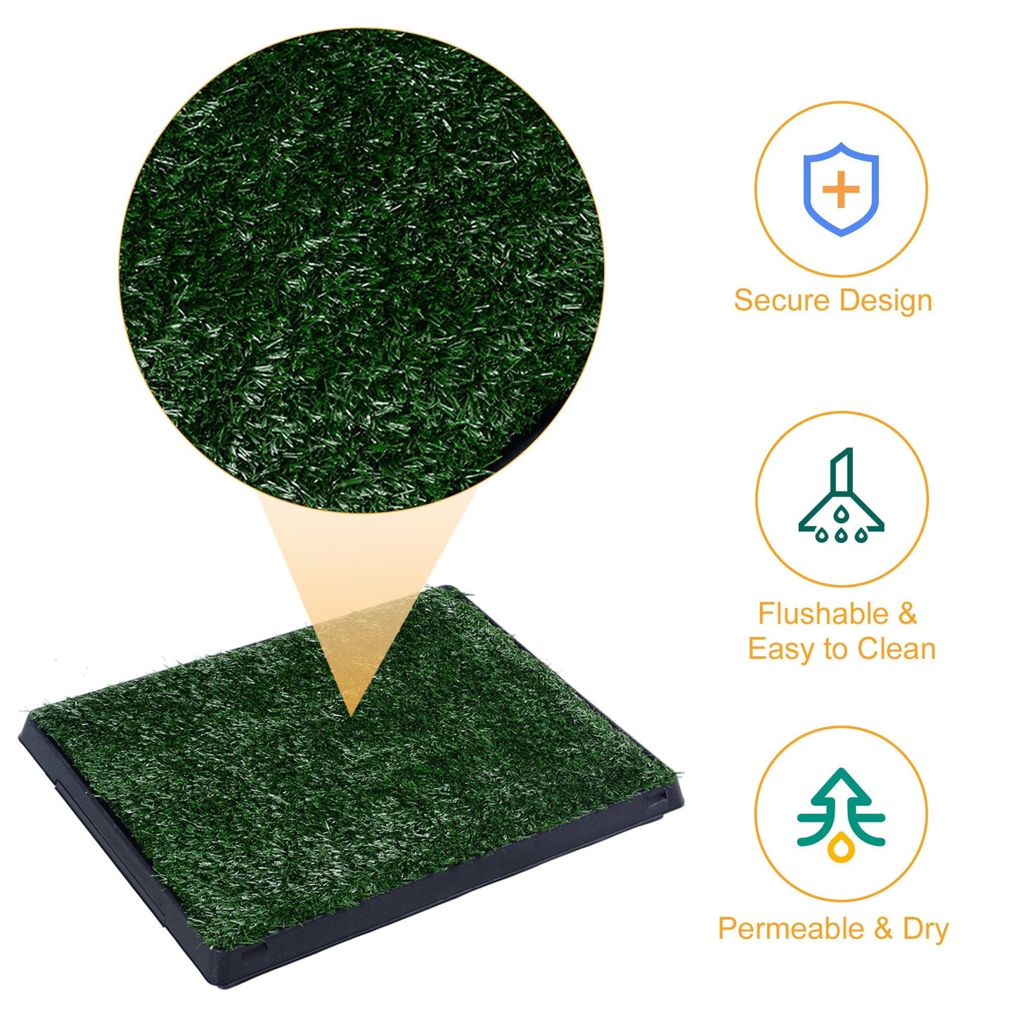 Grass Pee Pad for Dogs, Doggy Bathroom Toilet Potty Tray Indoor Outdoor for Puppy and Small Dog Training, 20inch x 25inch Elevated Dog Beds   at Gallery Canada