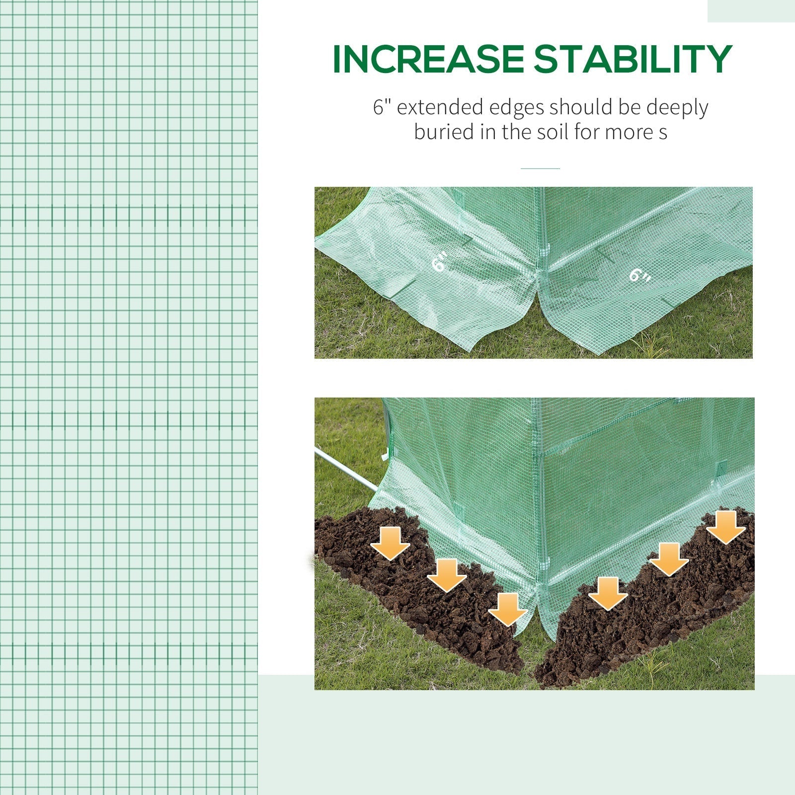 PE Greenhouse Replacement Cover with Zipper Door & Windows, 11.5' x 9.8' x 6.6', Green Tunnel Greenhouses   at Gallery Canada