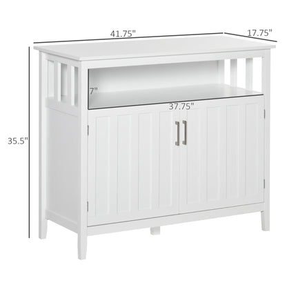 Sideboard Buffet Server Storage Cabinet Console Table with 2 Doors and Adjustable Shelves for Kitchen &; Dining Room, White Bar Cabinets White  at Gallery Canada